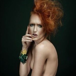 Cosmik Souls OOAK Handcrafted Emerald Lace Cuff